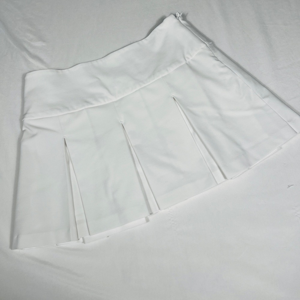 Sunday‎ Best Aritzia White Pleated Mini Skirt 98211 Womens Size 6